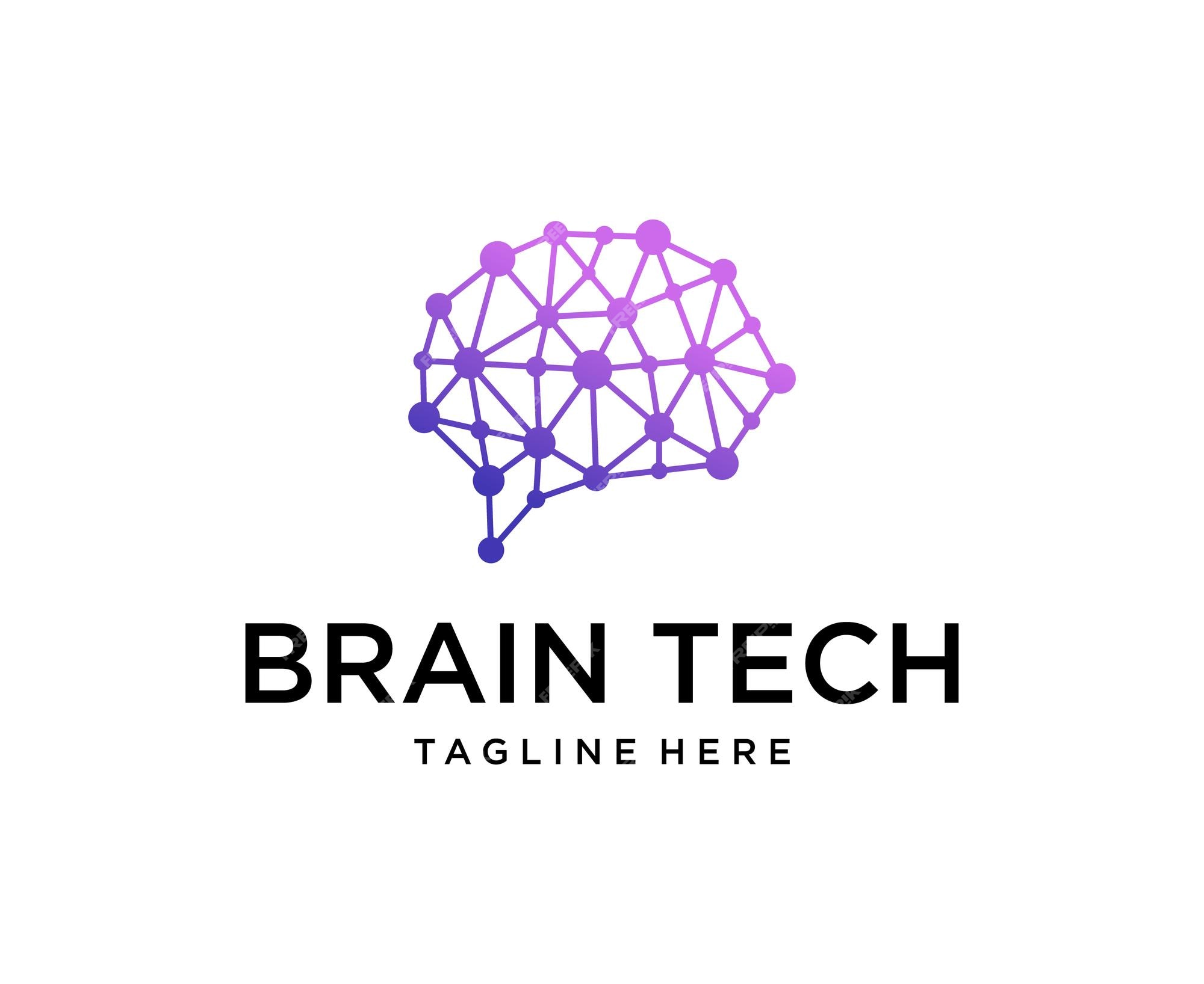 Premium Vector  Brain test logo design template