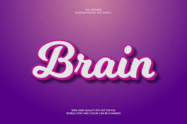 Brain text effect