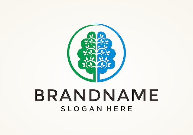 Brain tree premium vector