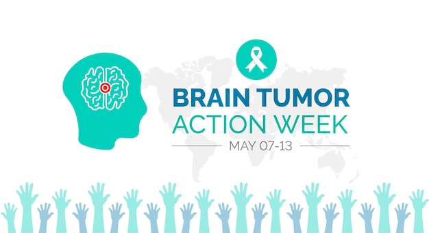 Brain Tumor Action Week background or banner design template celebrated in may