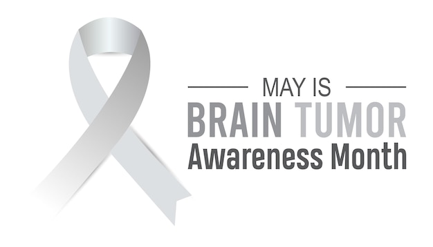 Вектор Месяц осведомленности о опухолях мозга отмечается каждый год в мае