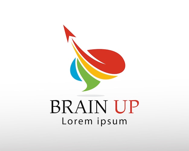 Логотип мозга вверх креативный логотип мозга логотип мозга вверх стрелка креативный логотип мозга