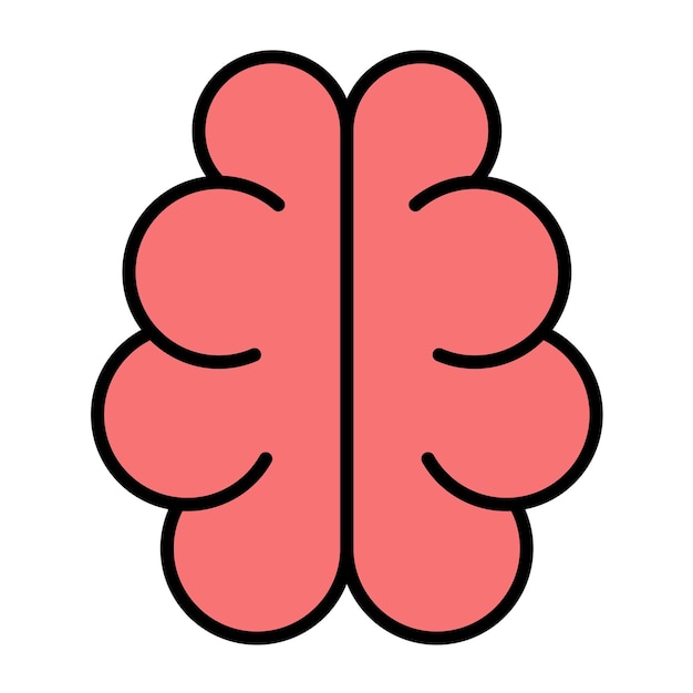 Vector brain vector illustration style