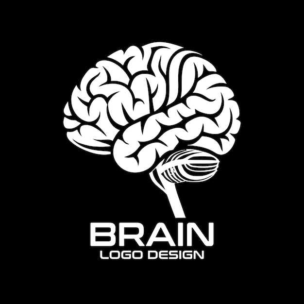 Вектор Дизайн логотипа brain vector