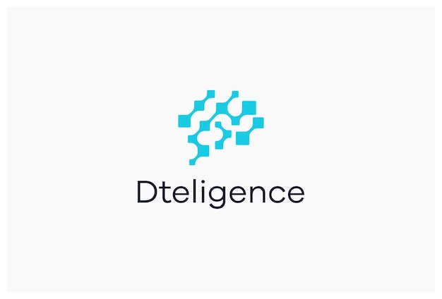 Brain with data logo design