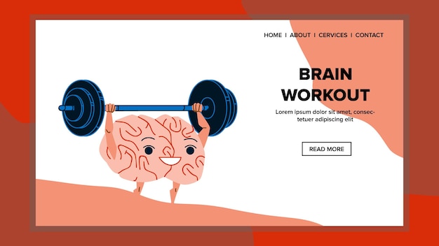 brain workout and making sport exercise vector