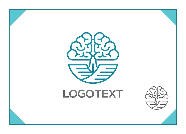Brain Writing Journal logo vector design