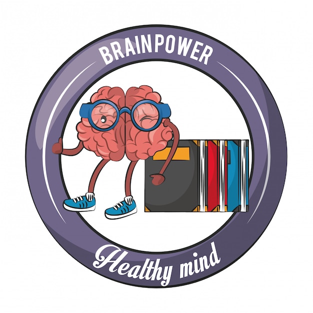 Brainpower gezonde ronde embleemetiketten