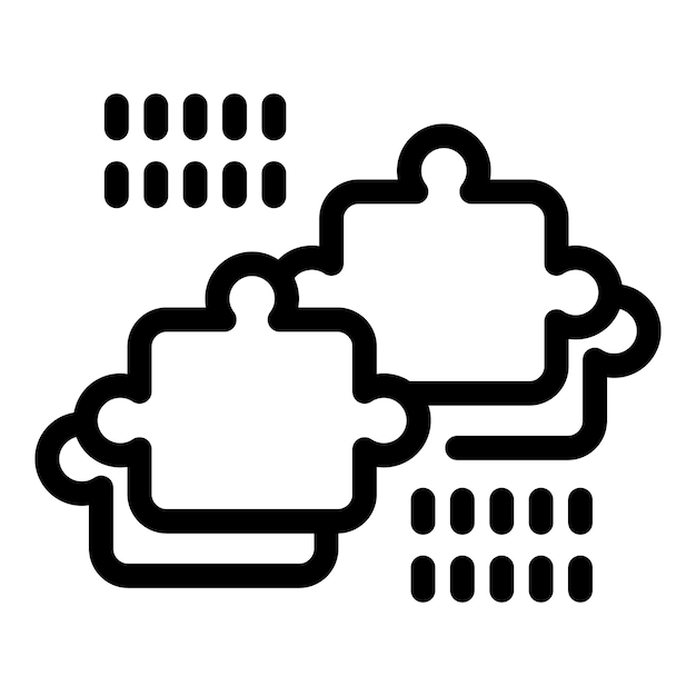 Brainstorm puzzle icon outline vector Logical maze