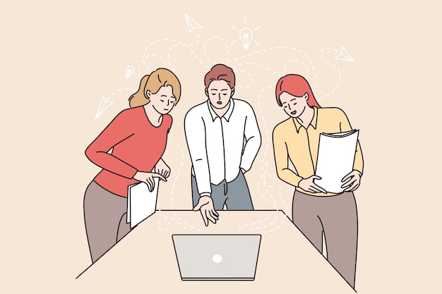 Brainstorm teamwork bedrijfsconcept
