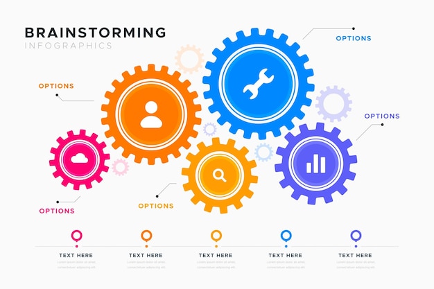 Vector brainstormen infographics sjabloon