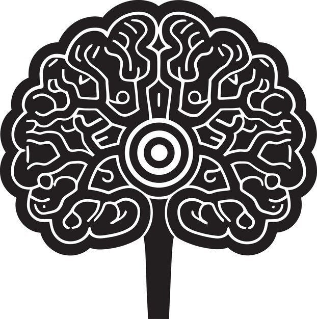 Vector brainsync vector brain logo creation cerebrovisio artistic brain icon vector