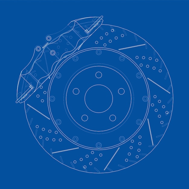 Brake disc outline. Vector