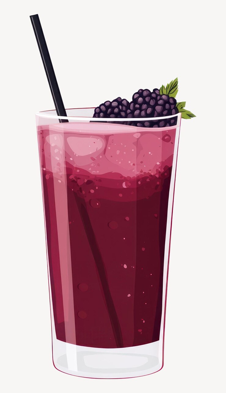 Vector bramble cocktail illustration beverage smoothie vector
