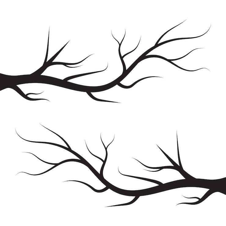 Vector branch tree vector illustration summer clipart autumn clipart nature forest