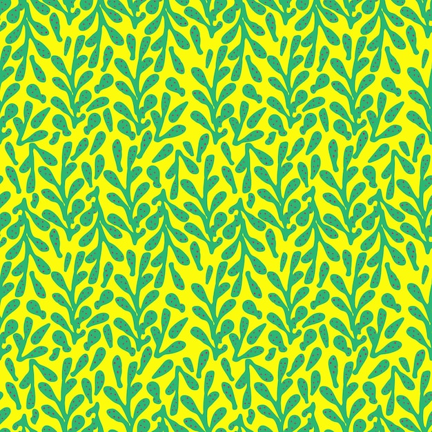 Branch with leaves vector seamless pattern perfect for textile cover wallpaper and etc