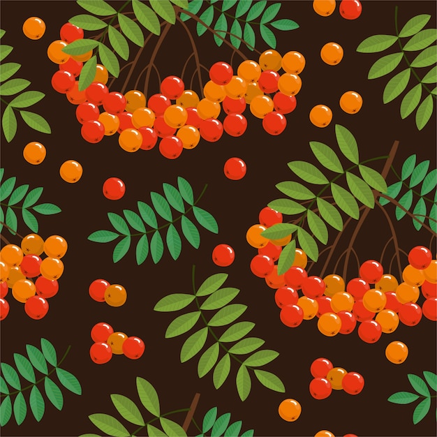 Branches and fruits pattern