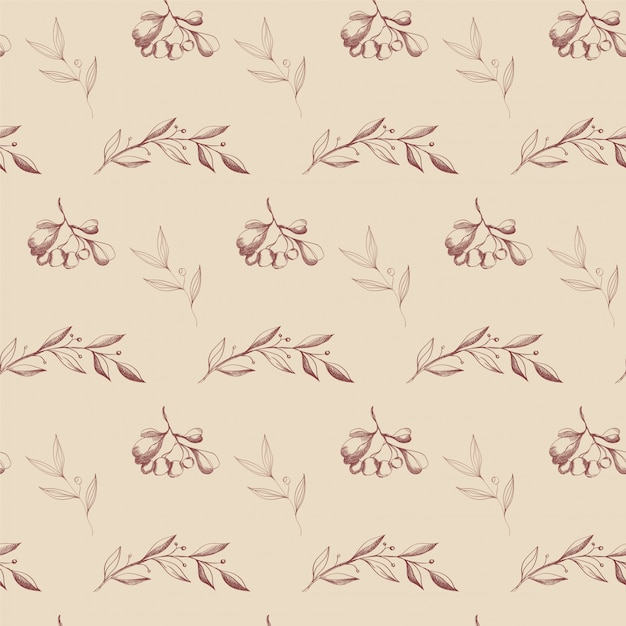 branches seamless pattern