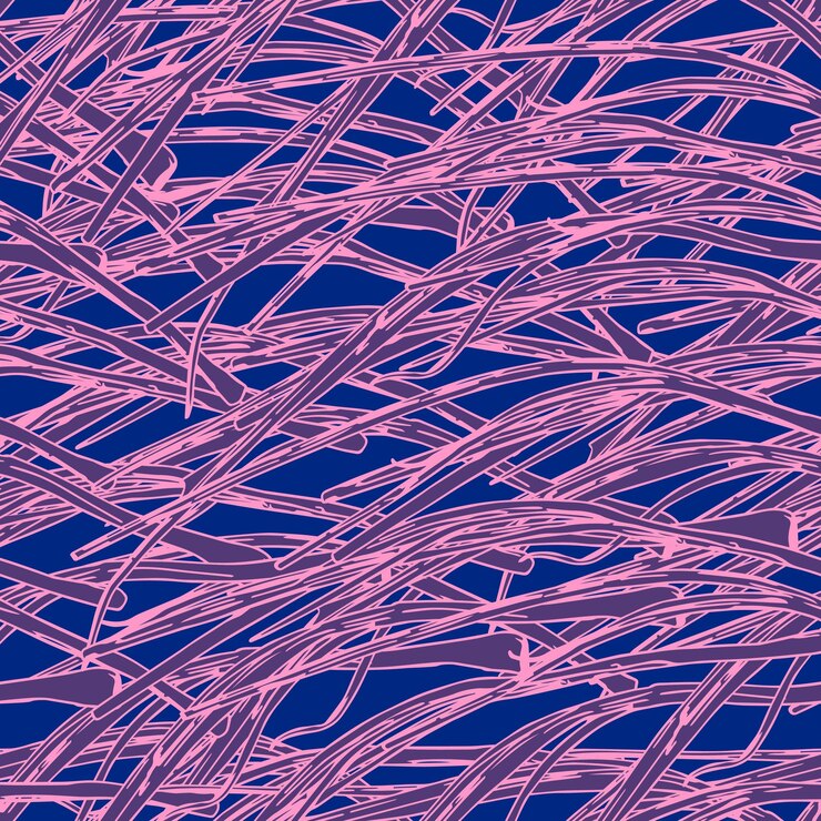 Vector branches with leaves abstract vector seamless pattern