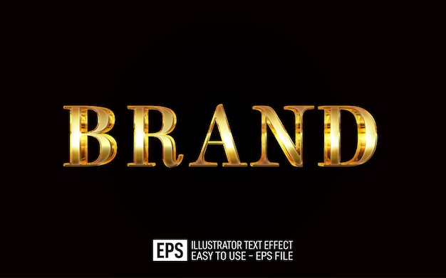 Brand 3d text editable style effect template