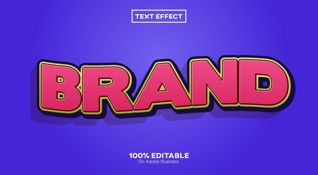 Brand 3d text effect