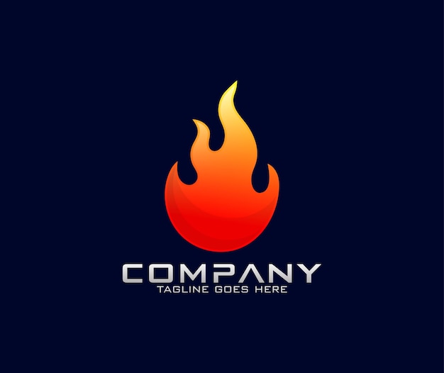 Brand abstract logo ontwerp 3D Fire Flame Logo vector ontwerpsjabloon