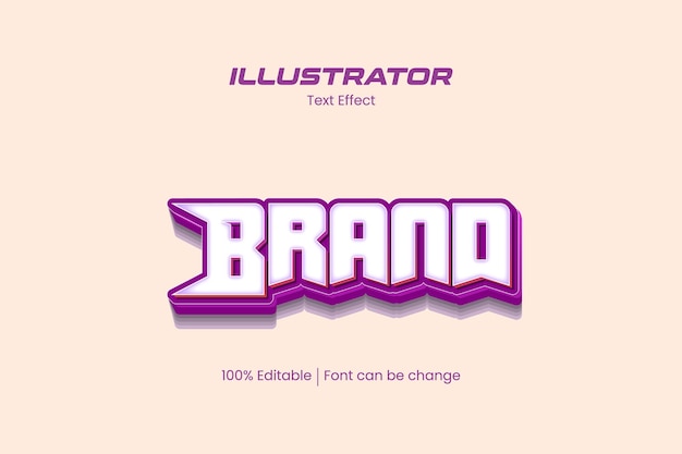 Vector brand editable text effect