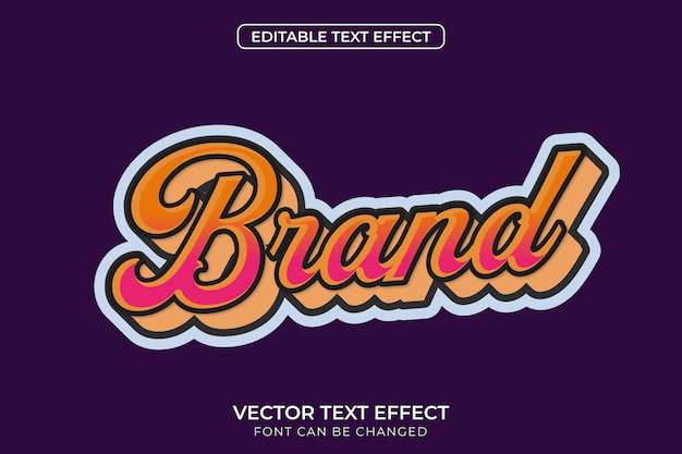 Brand editable text effect