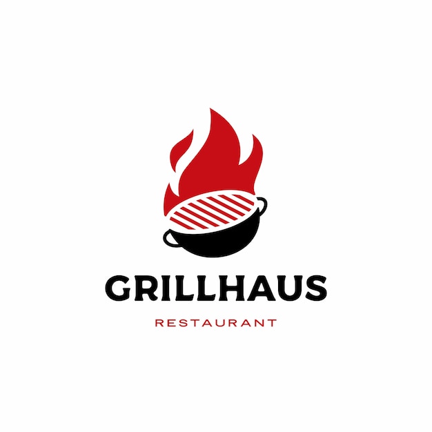 Brand grill logo pictogram illustratie