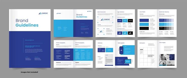 Vector brand guidelines 12 pages brand guidelines brochure template