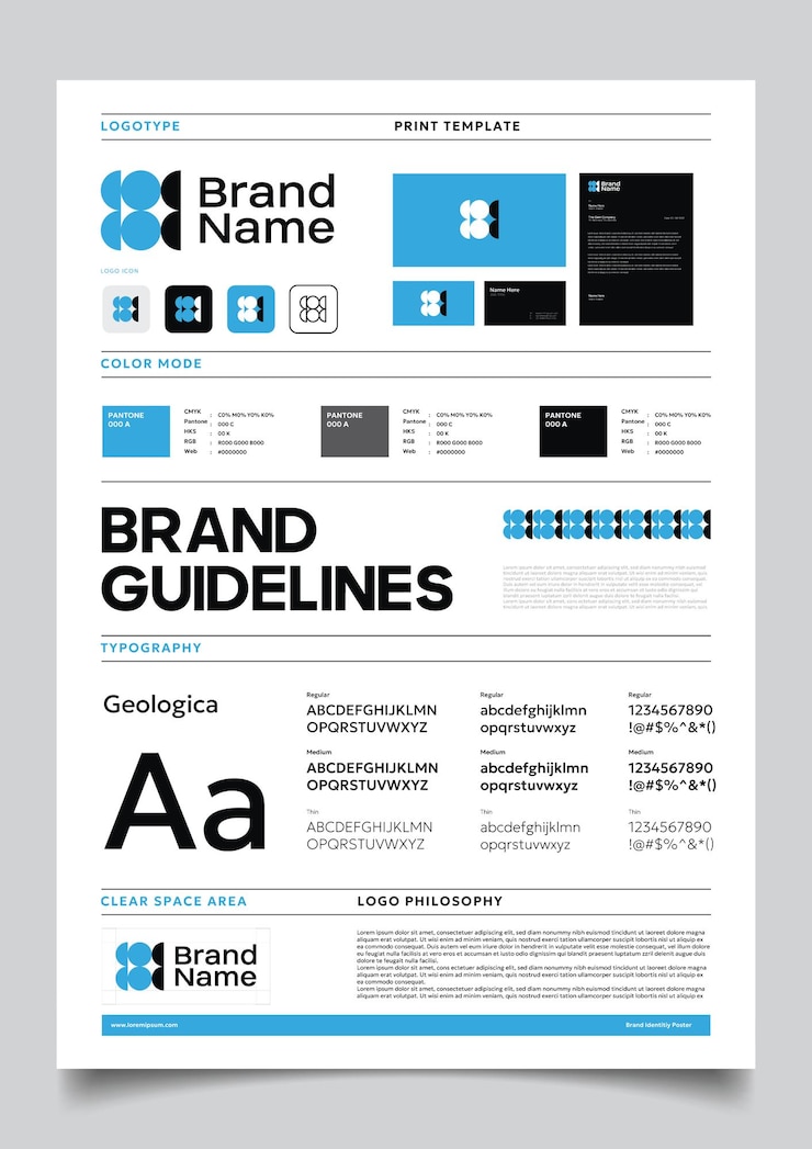 brand guidelines poster template