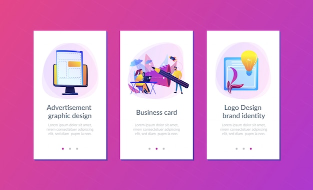 Brand identity app interface template