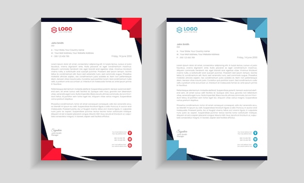 Brand identity business letterhead templatate