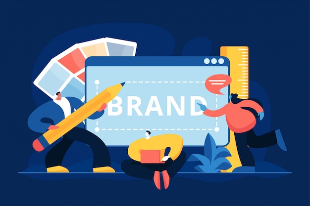 Brand identity concept vector illustration