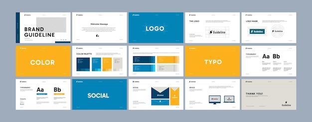 brand identity design template creative brand guidelines layout logo and brand strategy guide bra