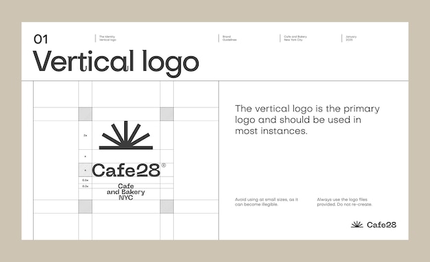 Vector brand identity guideline template to create visual identity of cafe coffee shop or restaurant