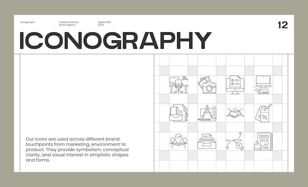 Brand identity guideline template to create visual identity of your company