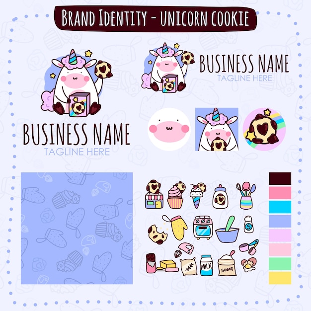 Brand identity  unicorn cookie