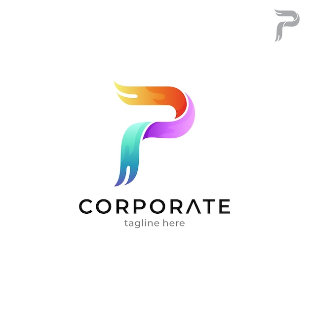 Brand letter p logo