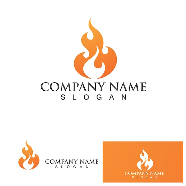 Brand logo sjabloon vlam symbool pictogram vector