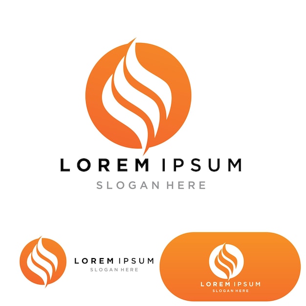 Brand Logo Sjabloon Vlam Symbool Pictogram Vector