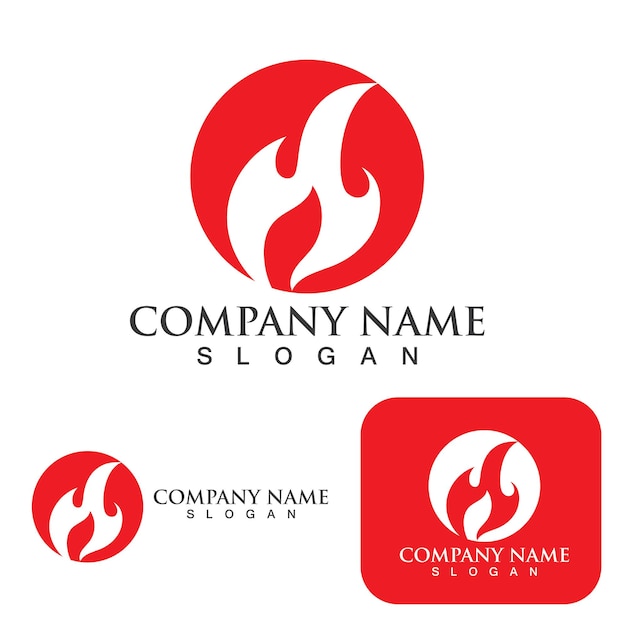 Brand logo vlam logo vector illustratie ontwerpsjabloon