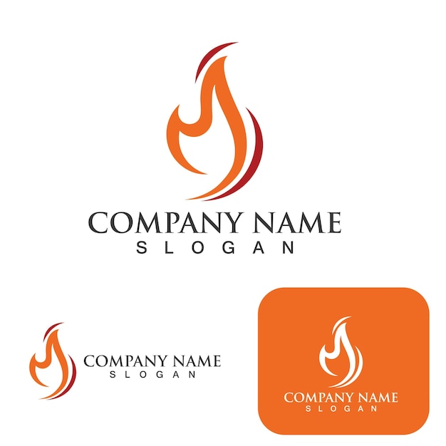 Brand logo vlam vector illustratie ontwerpsjabloon