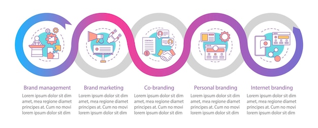 브랜드 관리 벡터 Infographic 템플릿