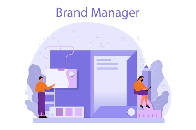 Vector brand manager concept.
