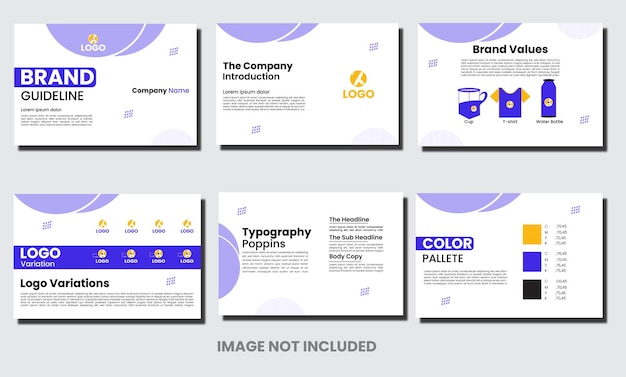 Brand manual template design and presentation