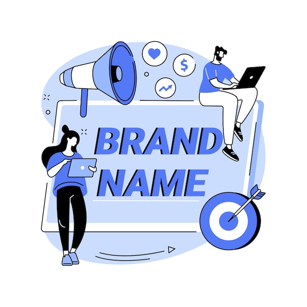 Brand name abstract concept vector illustration