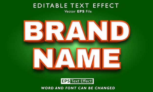 Brand name text effect