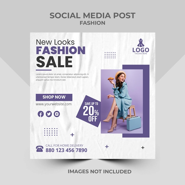 Brand new instagram post template social media banner ads