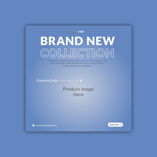 Vector brand new product collection social media post template